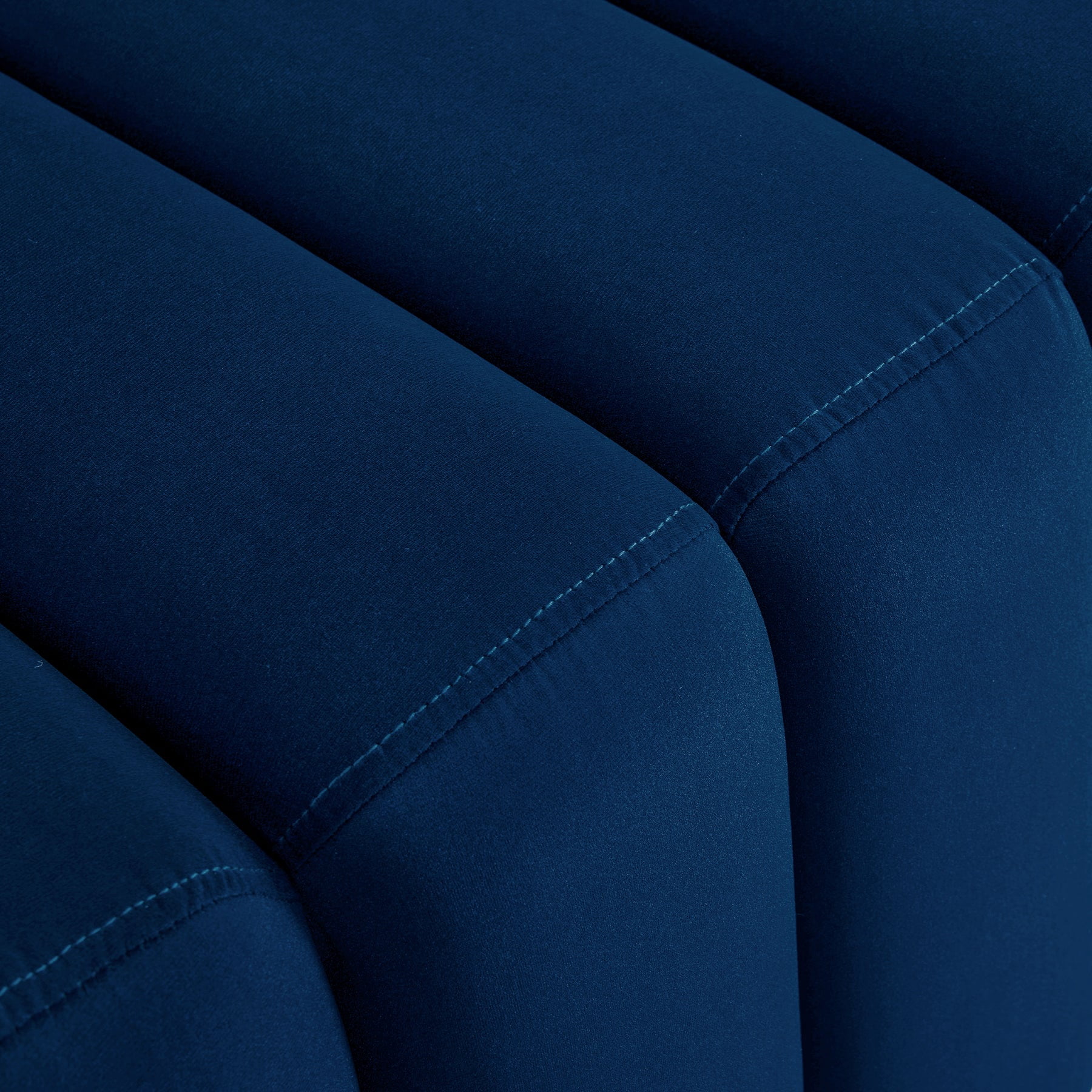MCombo Waiting Room Benches, Guest Reception Lobby Chairs for Salon, Velvet Upholstered Ottoman for Bedroom Entryway 4698 (Blue)