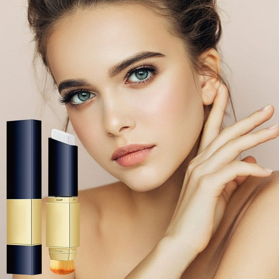 ONLYEOR Concealer Stick, Dual-Sided Eyebrow Face Concealer Stick, Double Concealer Stick Stick Concealer to Cover Facial Spots and Marks, Concealer Pencil with Brush for Men and Women (Ivory)