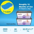thumbnail image 5 of Refills Compatible with Genie Easy Roll Signature Diaper Pail and Platinum Diaper Pail, 60 Bags Hold up to 2800 Newborn Diapers, Extra Thickness Powerful Odor Eliminate, Fresh Fragrance Easy to Use, 5 of 5