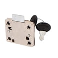 thumbnail image 3 of 15 x 21mm Dia Cylinder Head Square Plate Cupboard Security Drawer Lock w 2 Keys, 3 of 5