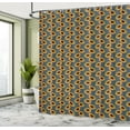 thumbnail image 5 of Ambesonne Orange Blue Shower Curtain, Sunflowers Polka Dots, 69"Wx84"L, Multicolor, 5 of 5