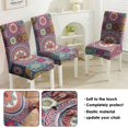thumbnail image 5 of Chair Covers for Dining Room 4 Pack, Stretch Ethnic Rustic Chair Covers, Washable Polyester Kitchen Slipcovers, Removable Seat Protector for Home or Event, 5 of 7
