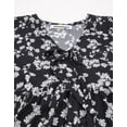 thumbnail image 4 of Moomaya Womens Printed Peplum Top, V Neck Viscose Summer Crop Top, 4 of 9