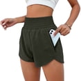 thumbnail image 2 of Women's Athletic Shorts High Waisted Running Sporty Gym Workout Shorts with Pockets, L, 2 of 5