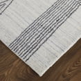 thumbnail image 6 of 4' X 6' Black and Ivory Abstract Hand Woven Area Rug, 6 of 9