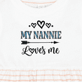 thumbnail image 4 of Inktastic My Nannie Loves Me Granddaughter Girls Baby Dress, 4 of 5