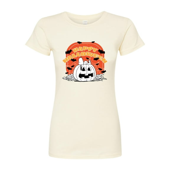 Peanuts - Retro Halloween - Juniors Fitted Graphic T-Shirt