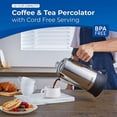 thumbnail image 2 of Elite Gourmet Stainless Steel 12-Cup Coffee Percolators, 2 of 6