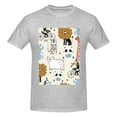 thumbnail image 4 of Bingfone Hand Drawn Animals Men'S Loose Fit Short-Sleeve Pocket T-Shirt, 4 of 7