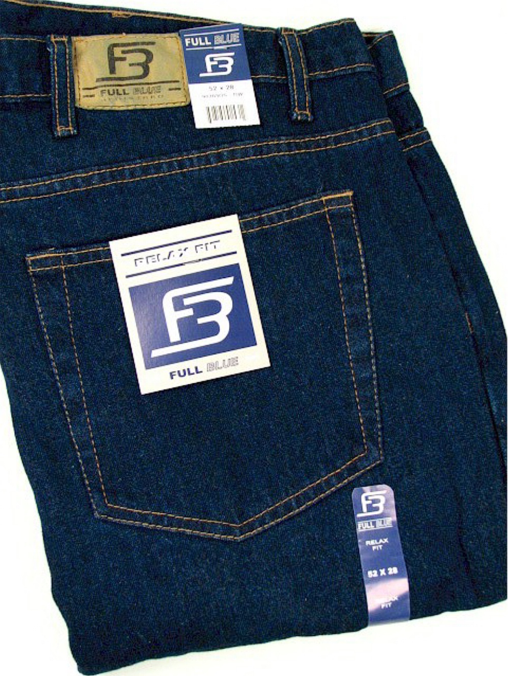 Full Blue Big and Tall  90203OS-Y Relaxed 5 Pocket Denim Jean NAVY 62-30 - image 1 of 2