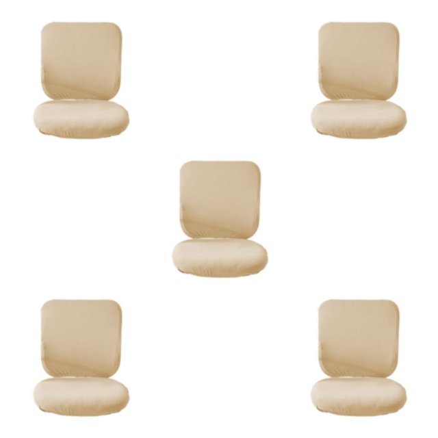Guardoinrt Soft and Breathable Swivel Chair Cover Seating Experience Beige Backrest + Cushion Cover 5Set