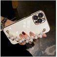 thumbnail image 6 of Electroplating with Beads Bracelet Creative Phone Case, Full Cover Lens, Anti-Drop, for iPhone 15 14 13 12 11 Pro Max Mini XS XR X 7 8 6 SE 2020 2022 Phone Case (Purple,iPhone SE 2020), 6 of 8