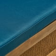thumbnail image 4 of Wilcox Outdoor 4 Piece Acacia Wood Conversation Set with Cushions, Gray, Dark Teal, 4 of 13