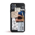 thumbnail image 4 of Funda negra para IPhone XR, 6, 6S, 7, 8 Plus, X, carcasa con etiqueta de código de barras Retro para IPhone 12, 13 Mini, 11, 14 Pro, XS Max, SE2, 4 of 4