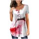 thumbnail image 1 of Blusa Informal Elegante Para Mujer, Camisetas de Manga Corta Con Cuello en V, Camiseta Estampada, Regalo Odeerbi ODB163282, 1 of 4