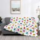 thumbnail image 2 of Fotbe Ladybugs And Flowers Manta de Franela con Estampado, Manta Ultrasuave para Cama, Sofá, Auto, Hipoalergénica y Antibolitas-60"x50", 2 of 6