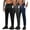 Black/Blue/Grey, variant on BUYJYA Men's Sweatpants Joggers Jogging Workout Athletic Pants with Zipper Pockets 3 Piece Set for Running Gym Hiking