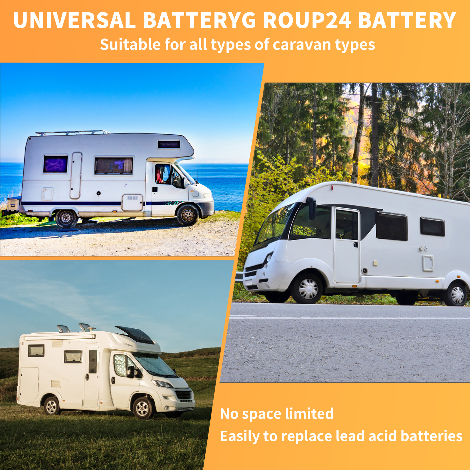 Sanraifu 12V 100AH LiFePO4 Battery, Bluetooth, LCD Display, RV, Boat, Camper, Off-Grid System