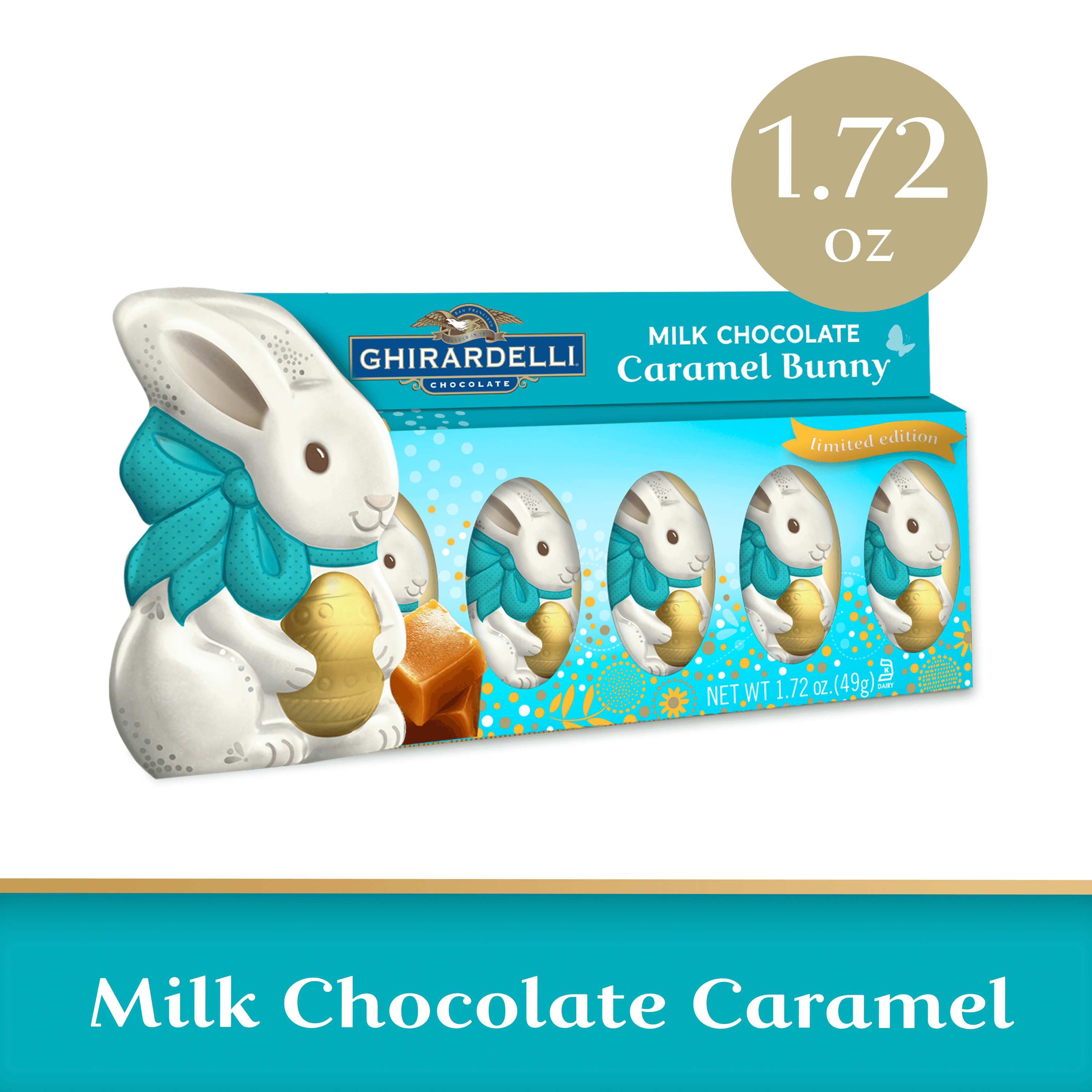 Conejitos de chocolate y caramelo Ghirardelli Leche Chile Ubuy