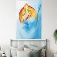 thumbnail image 4 of Unicorn Home and Kids Decor Tapestry, Unicorn with a Single Horn Forehead on Sun Fluffy Clouds Art Print, Wall Hanging for Bedroom Living Room Dorm Decor, 60W X 80L Inches, Multi, by Ambesonne, 4 of 5