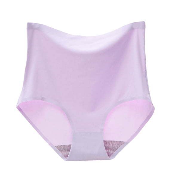 XIEULQP Women Panties Women's High Waist Nylon Silk Underwear Women's Seamless Cotton Crotch Belly Summer Ultra Thin Breathable Underwear Womens Panties