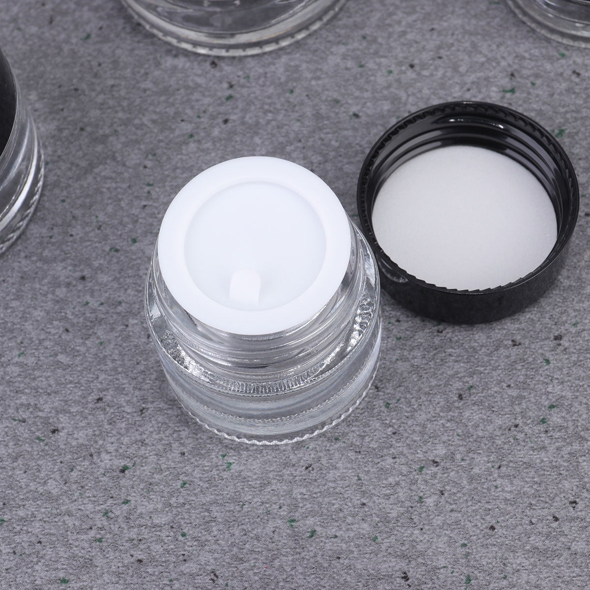 ROMANSENTIAL Small Sample Jars Glass Transparent 20Pcs