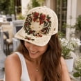 thumbnail image 4 of 2026 Christmas Beaded Hat DIY Craft Kit,Holiday Bead Kit With Baseball Cap And Embroidery Supplies,Creative Christmas Craft Gift For Adults With Snowman Design(1PCS), 4 of 5