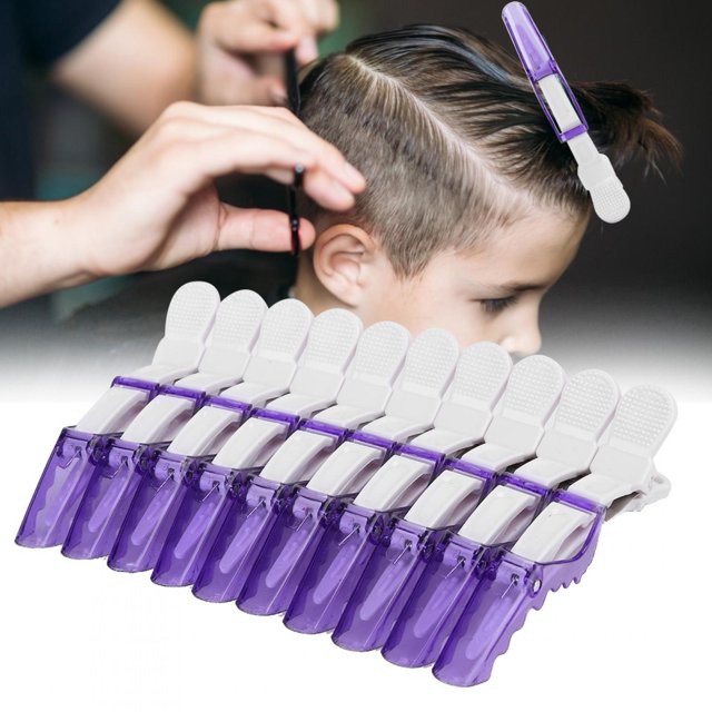 Fugacal Clip de pico de pato para peluquería, herramienta de salón, 10 Uds. Para peluquería, para rizar el cabello, peluquería, encuadernación de cabello Fugacal No se aplica