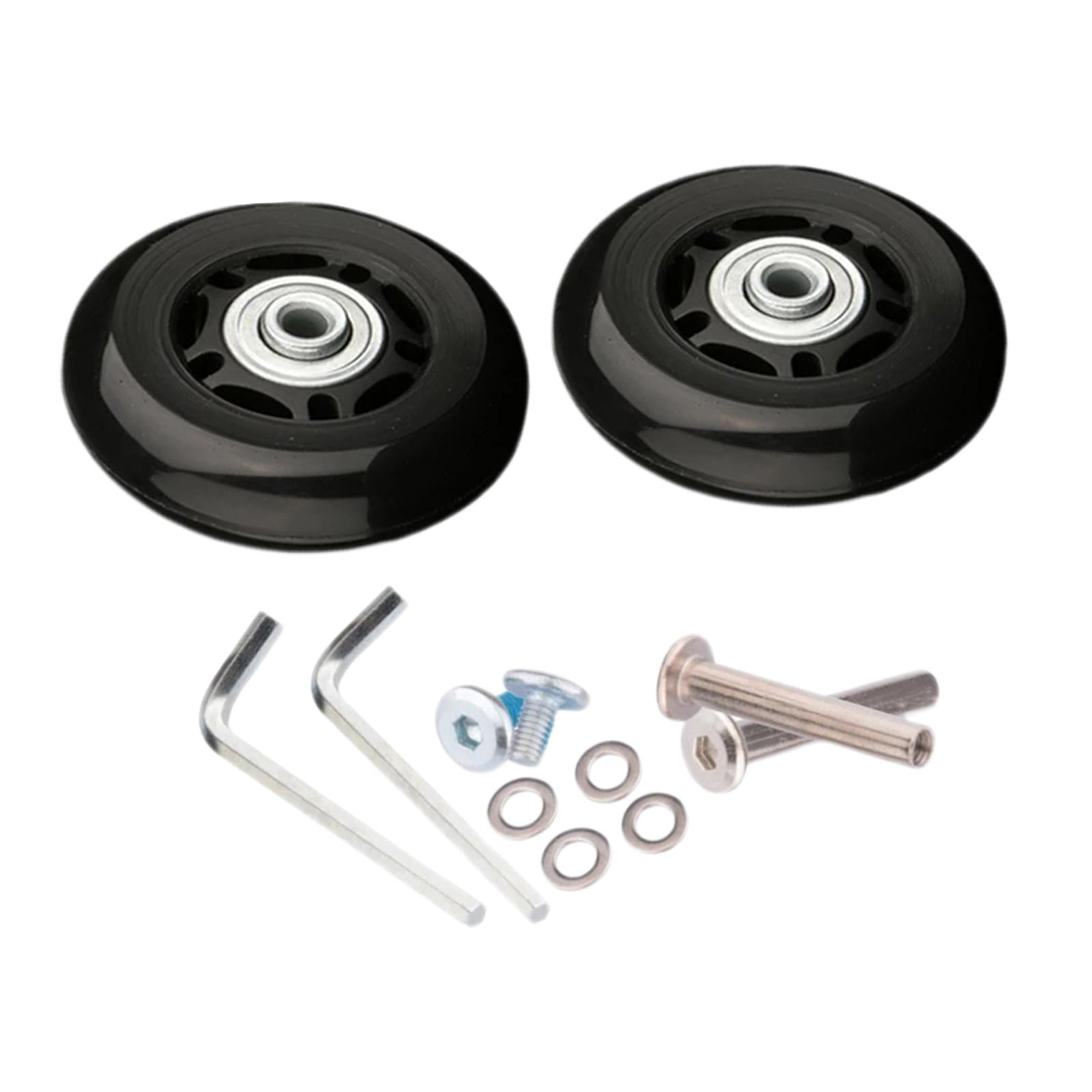 2 Pieces Luggage Suitcase Replacement Wheels with Screw Wheels Bearings