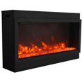 thumbnail image 5 of Smart 40″ Extra Slim Indoor or Outdoor Electric Built-In only Electric Fireplace with black steel surround, 5 of 6