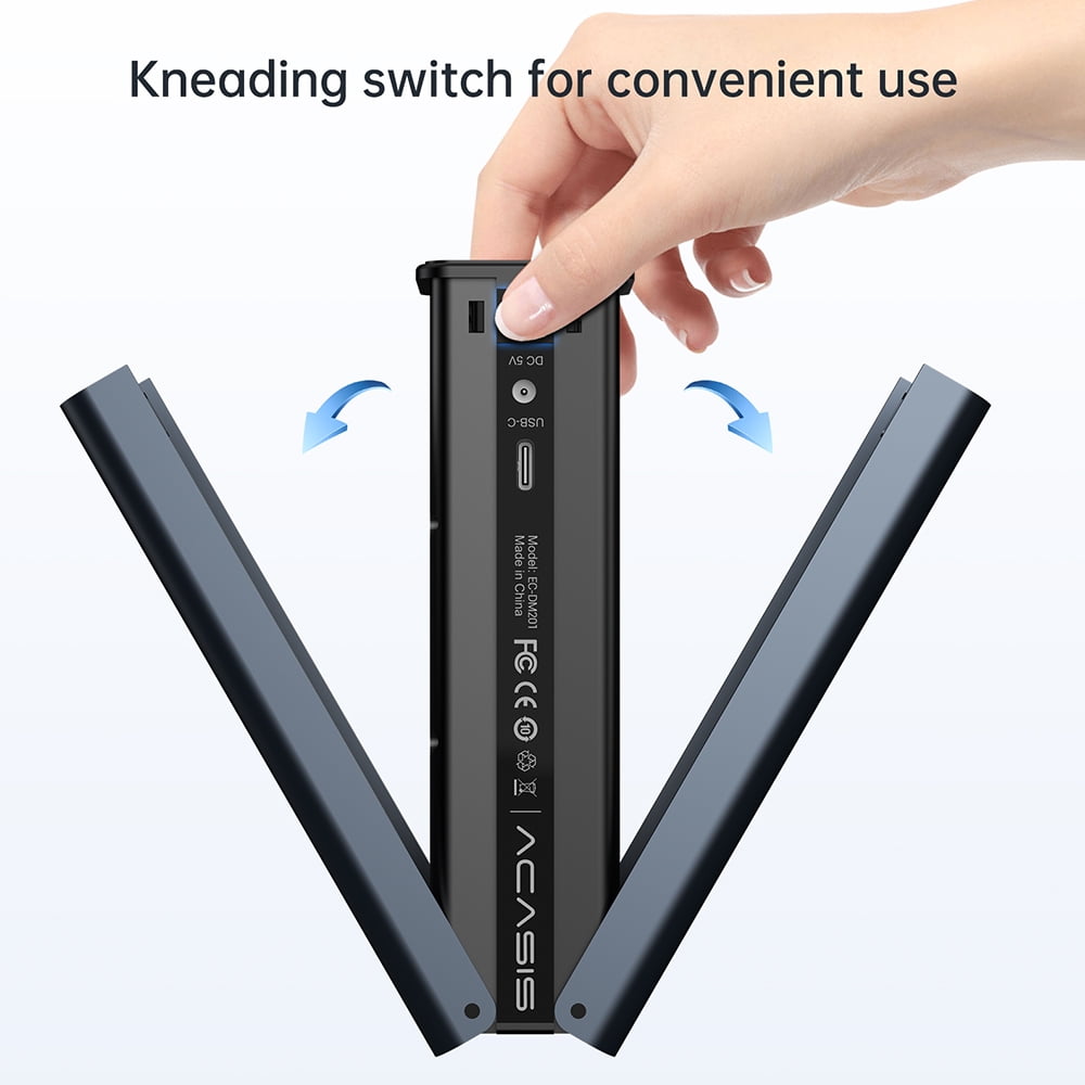 ACASIS NVMe  M.2 Enclosure Dual-Bay SSD Enclosure 10Gbps with Offline Cloning Type-C Interface