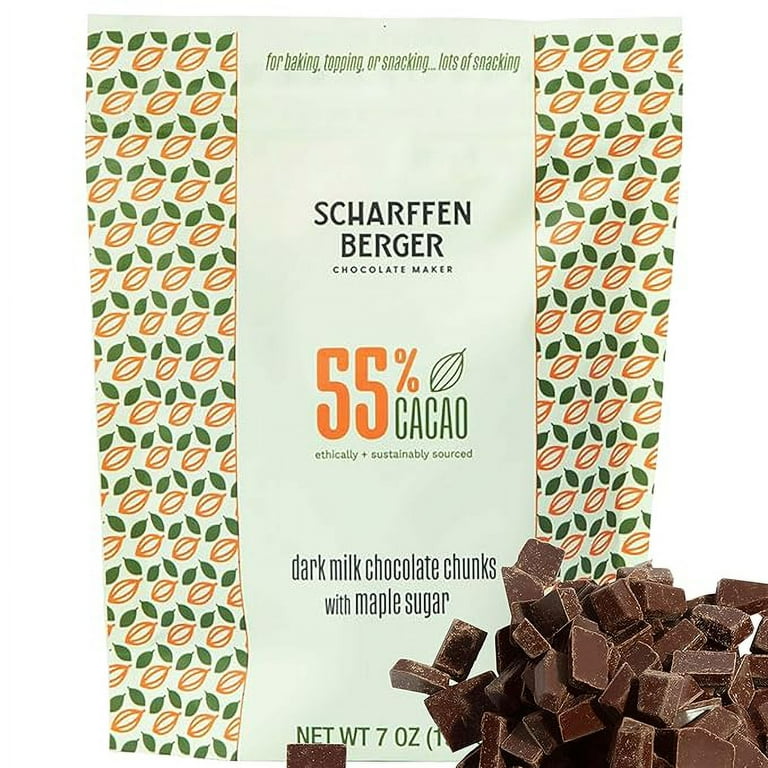 Pack of 8), Scharffen Berger Dark Milk Chocolate Chunks with