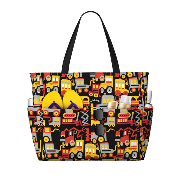 Easygdp Cars Bolsa de Viaje de Playa de Gran Capacidad, Bolsa Tote Perfecta para la Playa, Escapadas de Fin de Semana y Viajes