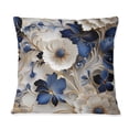 thumbnail image 3 of Designart "Cobalt Blue Filigree Flourish" Floral Printed Throw Pillow, 3 of 5