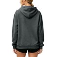 thumbnail image 5 of Pet Pouch Hoodie For Women, Front Zip Drop Shoulder Pullover Sweatshirt, Pet Carrier Sweater For Small Dogs & Cat, Gray, XXL, 5 of 9