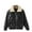 T1, variant on Fesfesfes Boys Solid Color Zipper Pocket Casual Short Motorcycle Leather Jackets Fashion Thicken Jackets ,Size 3-8 Years