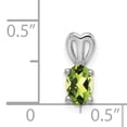 thumbnail image 3 of 925 Sterling Silver Peridot Necklace Charm Pendant Birthstone August, 3 of 8