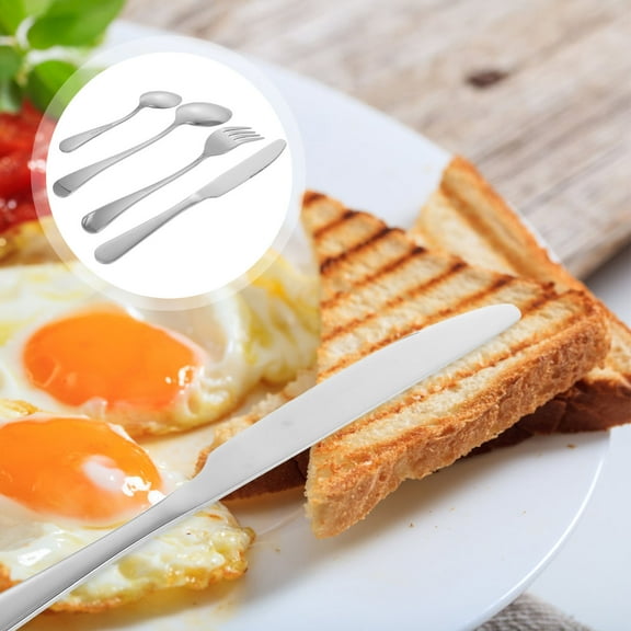 WHAMVOX Stainless Steel Set Silver dinnerware for Home Use Suitable for Adults and Children 1 Person Serving