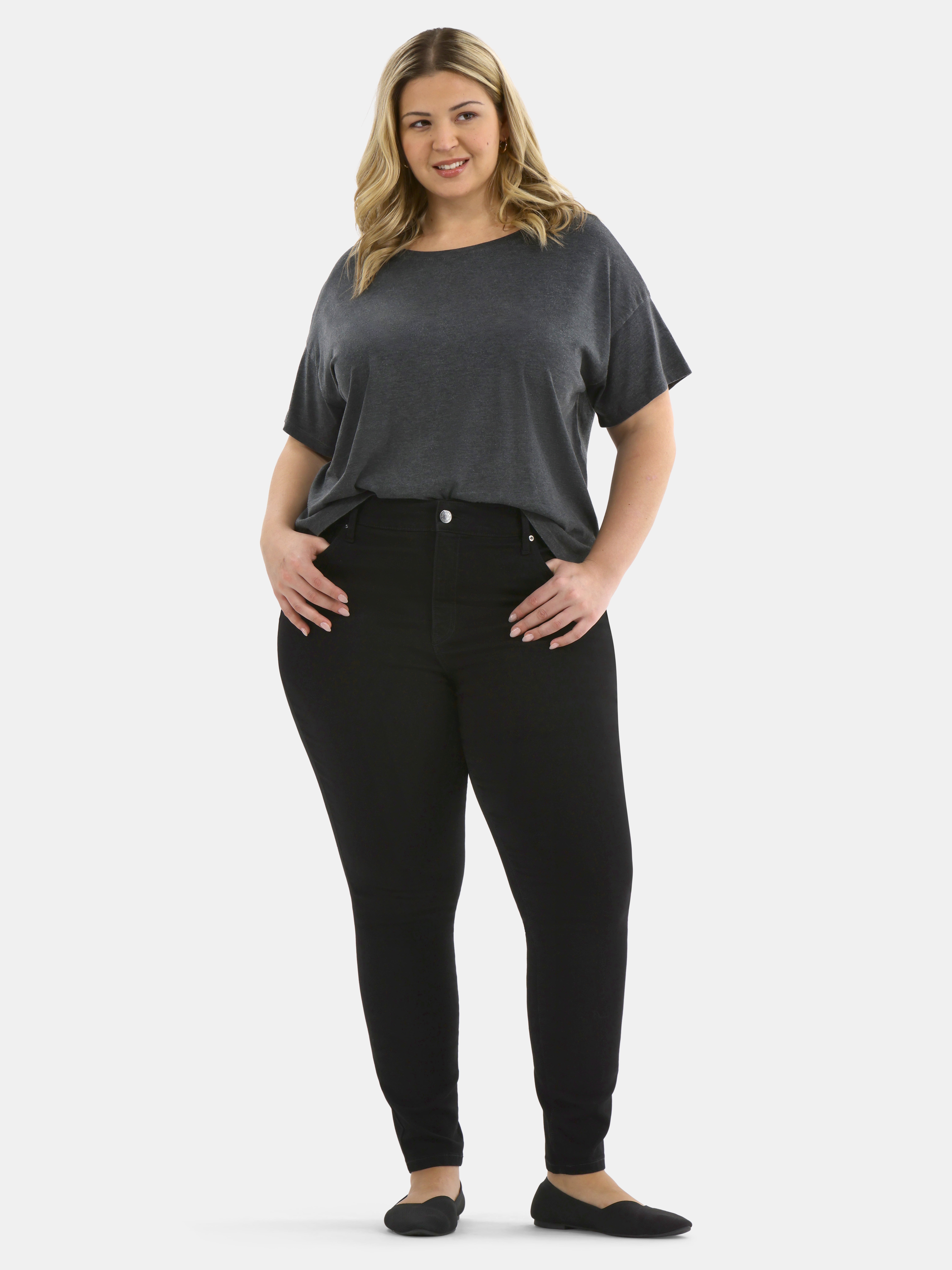 Terra & Sky Women's Plus Short Sleeve Boxy Tee, Sizes 0X-5X