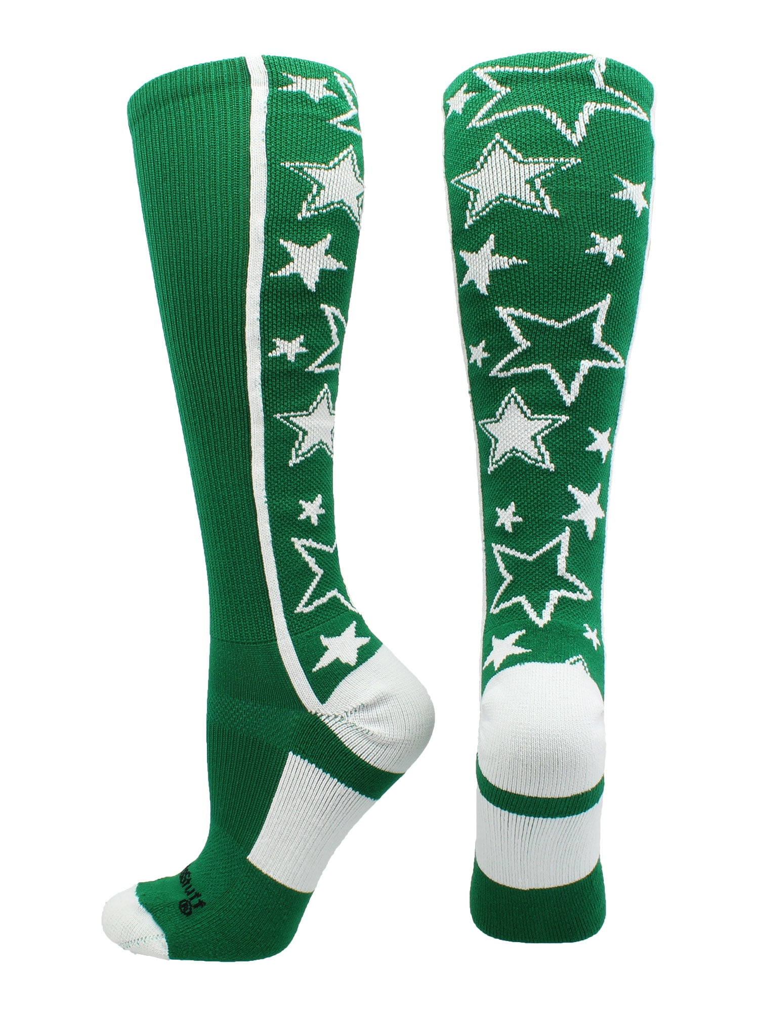 MadSportsStuff Crazy Socks with Stars Over the Calf Socks (Kelly