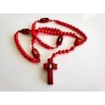 Most precious blood of christ red wood rosary. Sangre de Cristo Rosario