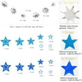 thumbnail image 6 of Cheerland Blue Silver Star Party Decoration Glitter 3D Star Garland, 6 of 6