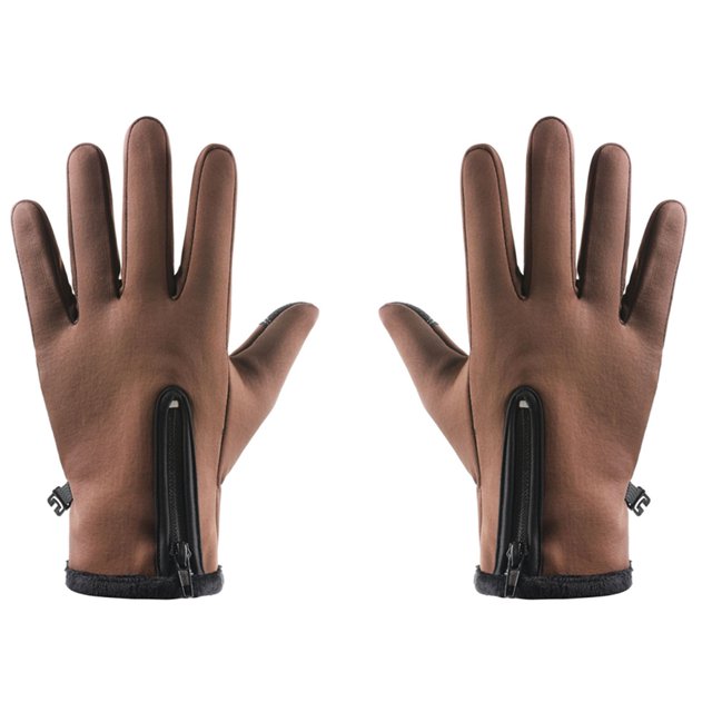 Guantes de invierno Cálidos a prueba de viento Dedos Guantes de pantalla táctil para hombres Esquí MFZFUKR CPB-ZRF524-3