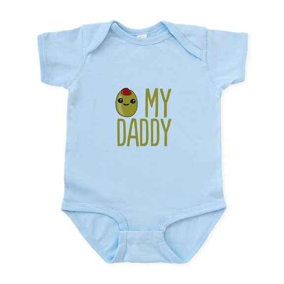 CafePress - Olive My Daddy Body Suit - Baby Light Bodysuit, Size Newborn - 24 Months
