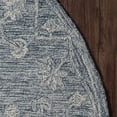 thumbnail image 5 of LR Home Sage 5' x 5' Blue/Ivory Floral Wool Indoor Area Rug, 5 of 7