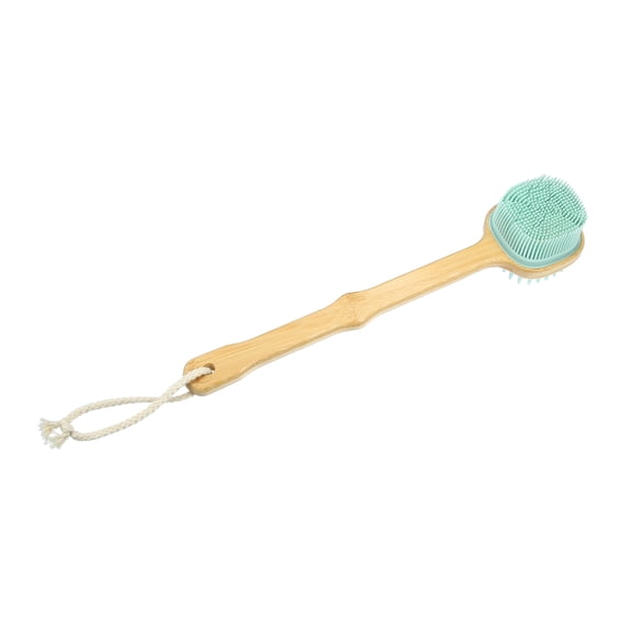 Vocoste 1Pc Back Scrubber for Shower Silicone with Long Handle Green