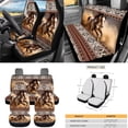 thumbnail image 3 of HUISEFOR Aztec Horse Car Seat Cover Full Set Breathable Non Slip with Steering Wheel Cover Seat Belt Cover Air Vent Storage Bag Car Trash Can Rear View Mirror Cover Keychain Coasters, 3 of 7