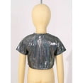 thumbnail image 4 of CHICTRY Kids Girls Metallic Sequins Jazz Dance T-Shirt Hip-Hop Dance Tops, 4 of 7
