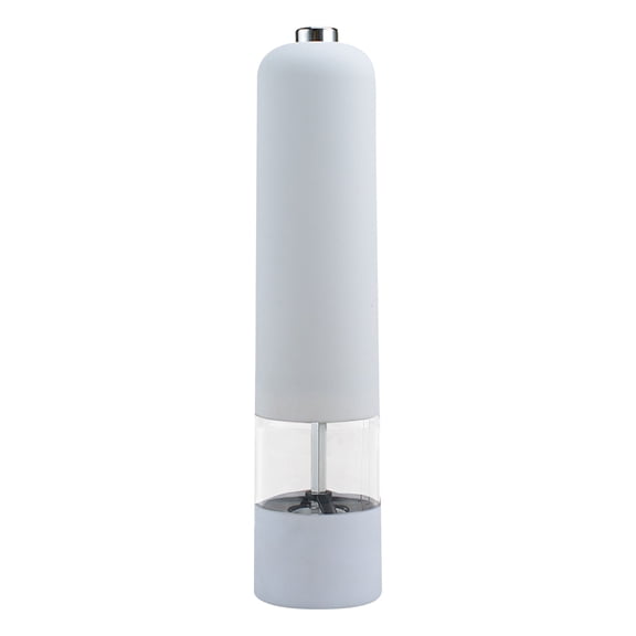 Electric Pepper Grinder Automatic Salt and Pepper Mill with Adjustable Coarseness One Hand Operation Spice Grinding Tool White