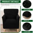 thumbnail image 3 of Housses de Chaise Extensibles avec Accoudoirs, Housse de Chaise d'Appoint Imprimée, Fauteuil Fleur, Housses de Fauteuil de Banquet Douces, Housses de Chaise Lavables pour Salon, Bureau, Réception, Lecture, Sofa, 3 of 7